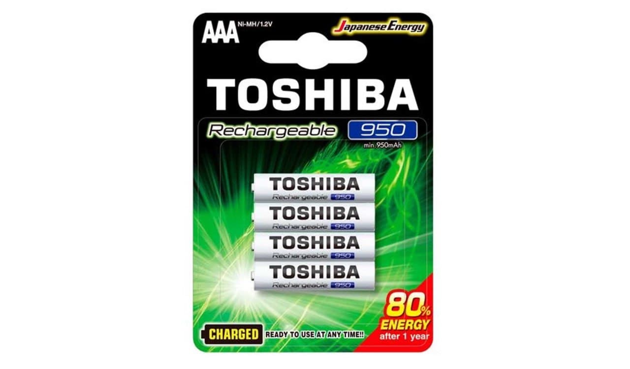 Pilha Recarregável AAA Toshiba 950mAh 4 Unid.