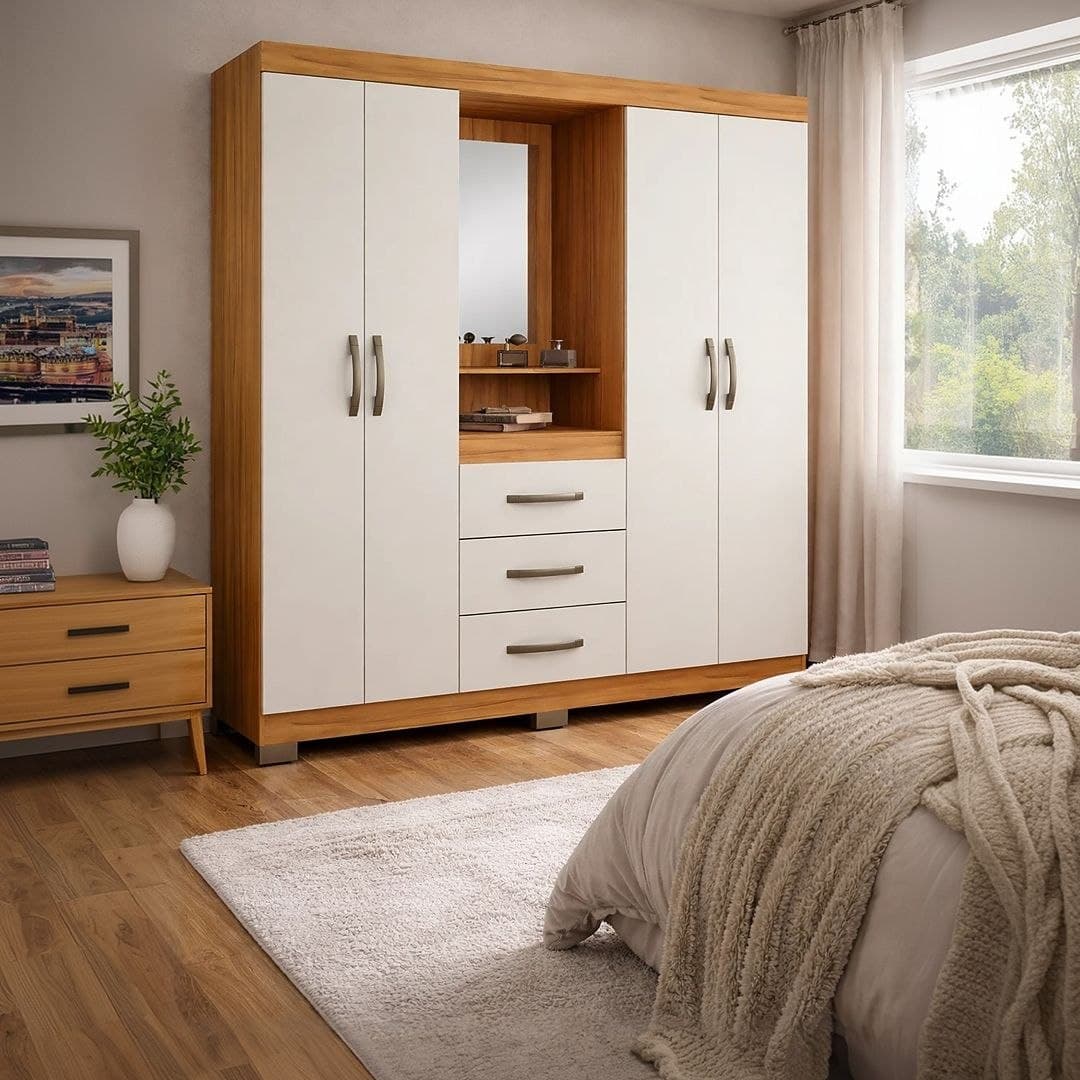 Guarda-roupa Notavel NT 5015 Freijó/Off White