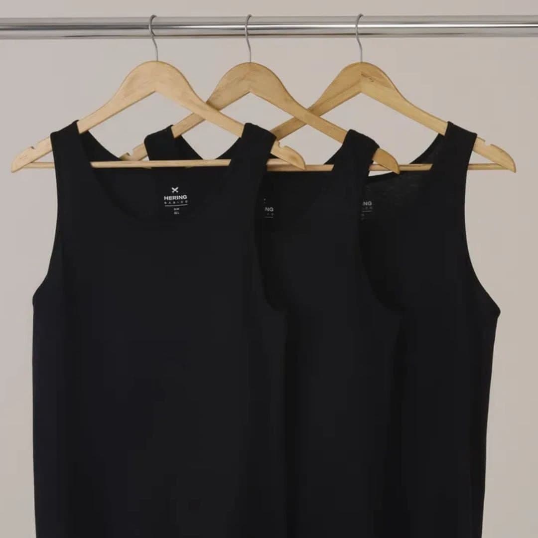 Kit 3 Regatas Masculinas Slim Hering