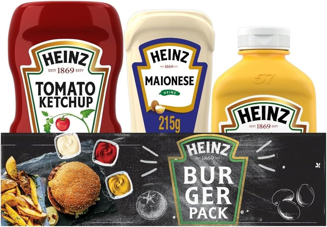 Heinz Pack Hambúrguer Ketchup 397g + Maionese 215g + Mostarda 255g