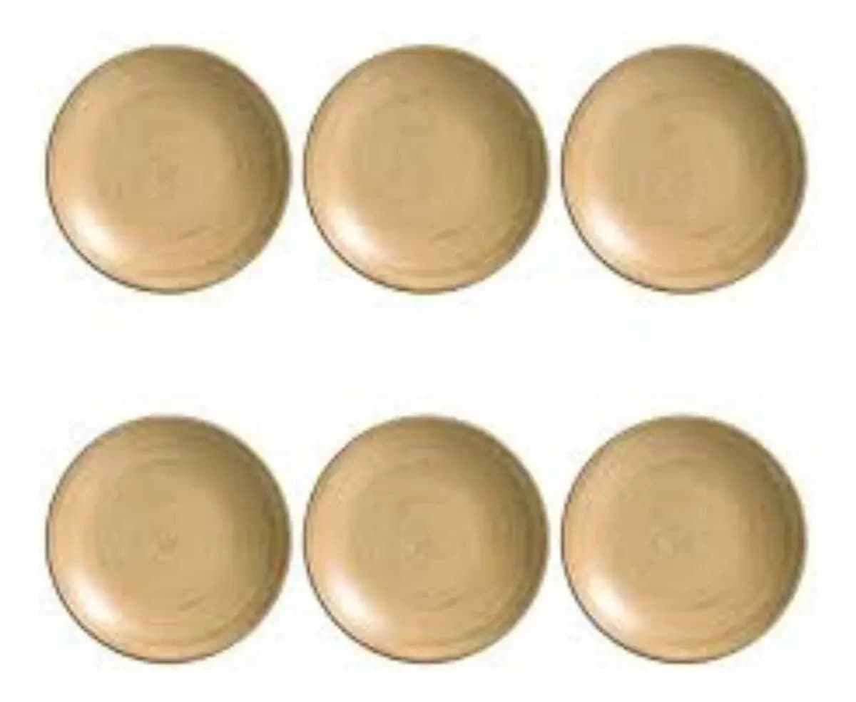 Conjunto com 6 Pratos de Sobremesa Coup Kya Sand 21cm