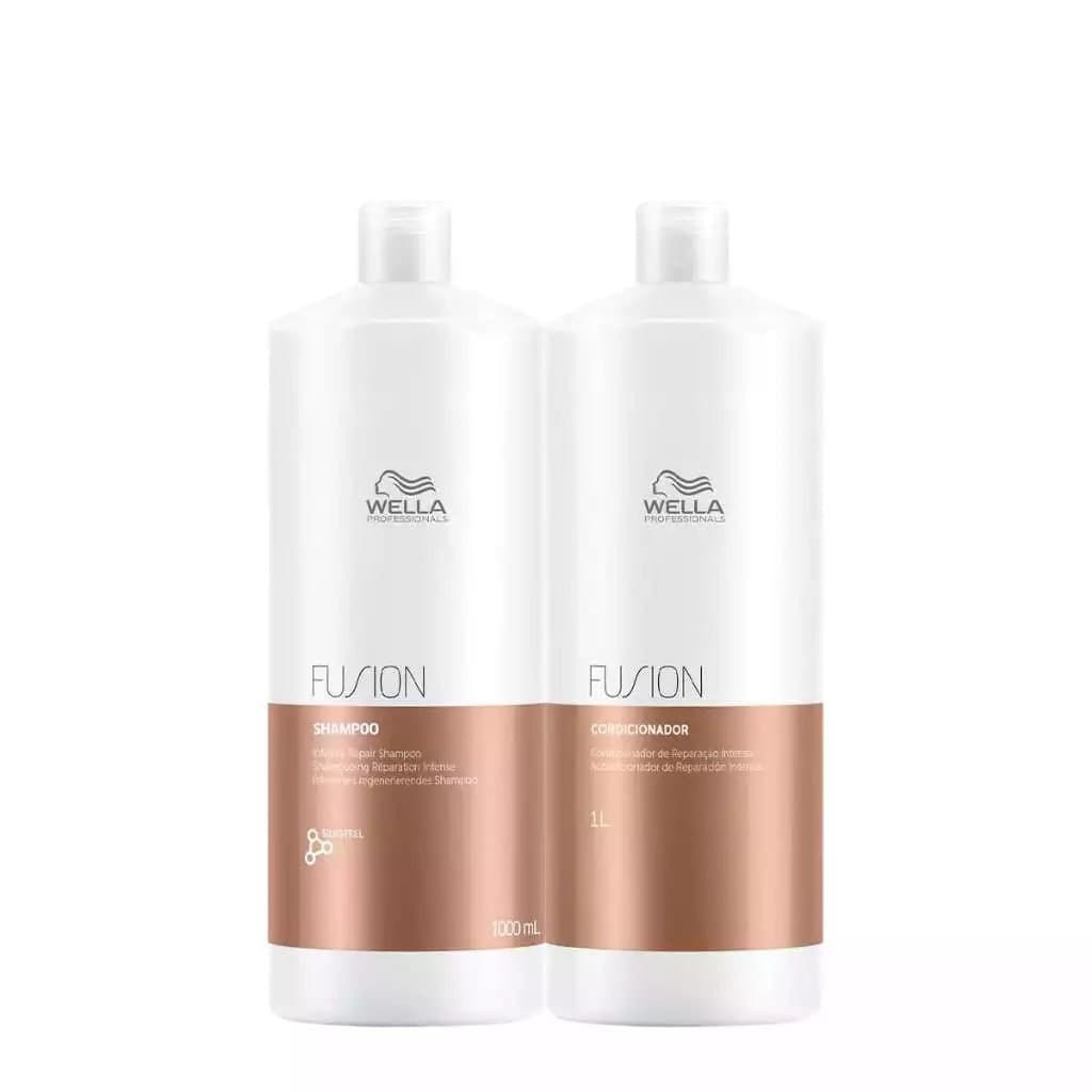 Kit Shampoo e Condicionador Wella Professionals Fusion 1L (2 produtos)