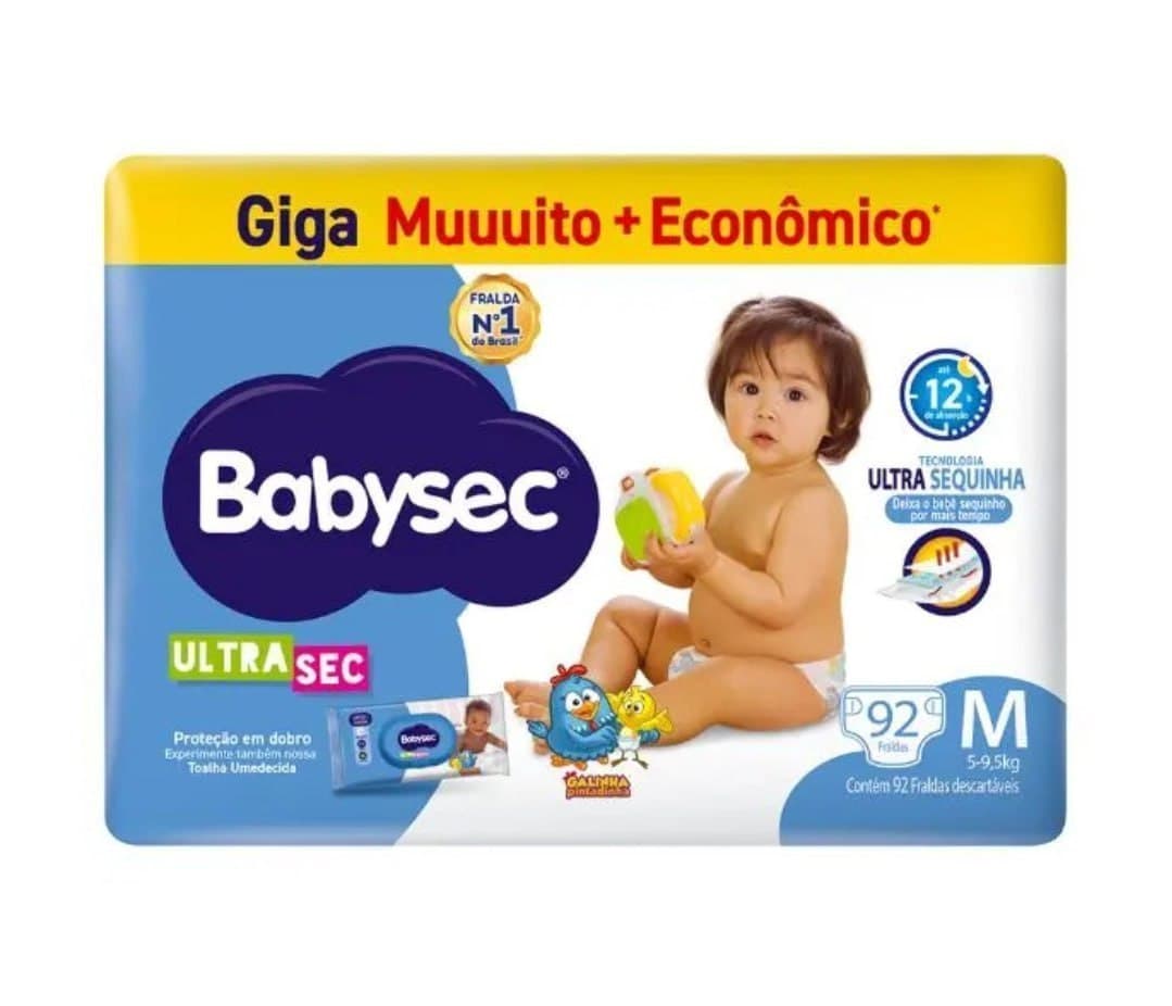 Fralda Babysec Ultra Sec M 92 Unidades