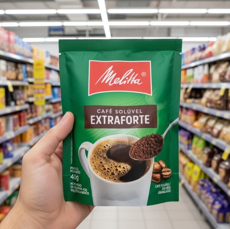 Café Solúvel Granulado Extraforte Melitta Sachê 40g