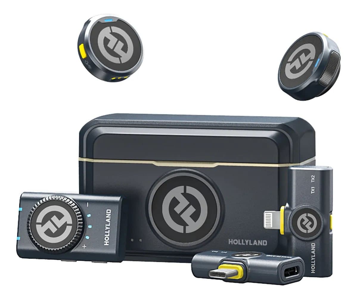 Microfone Hollyland Lark M2 Duo Combo Duplo USB-C/Lightning/Camera - Preto