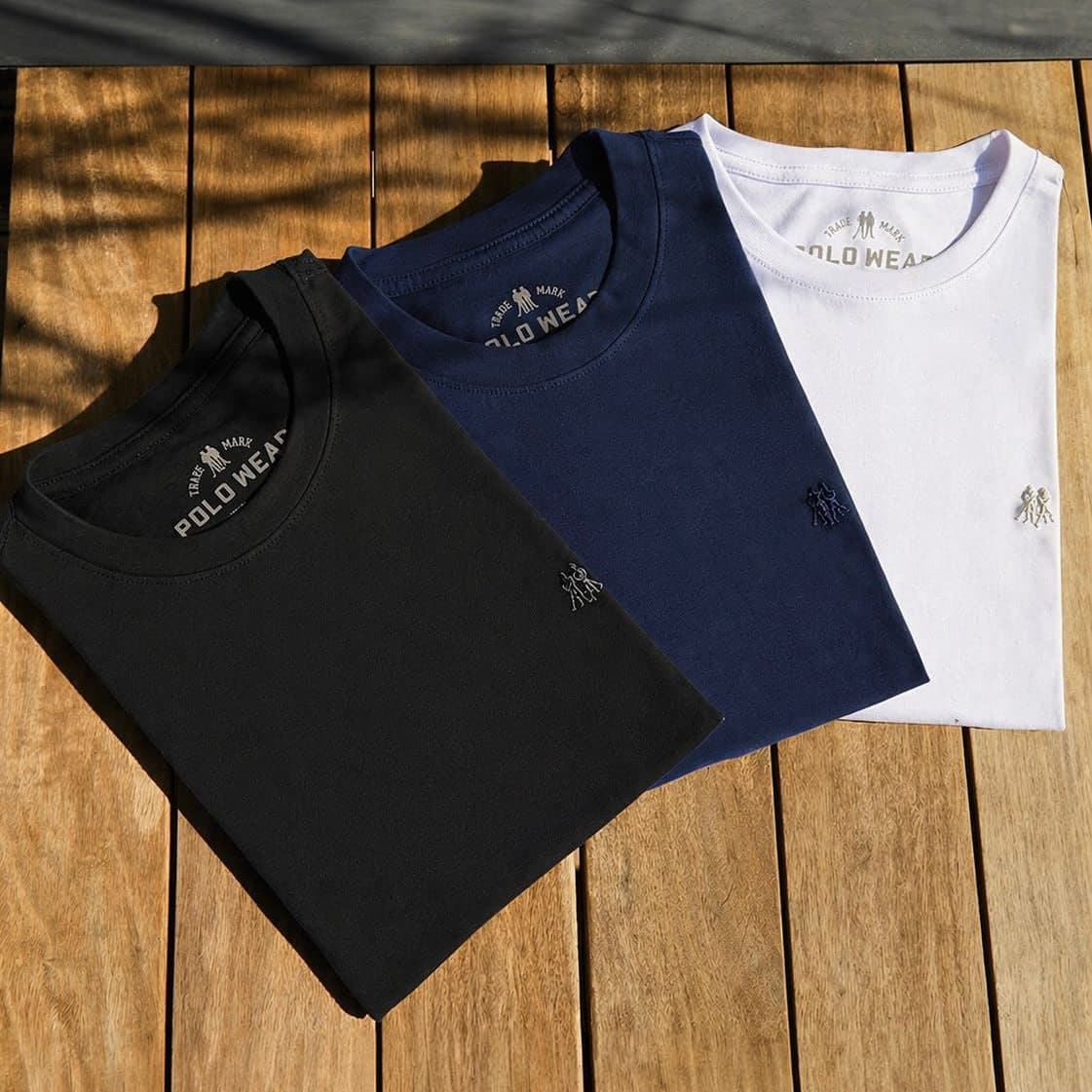 Kit com 3 Camisetas Polo Wear