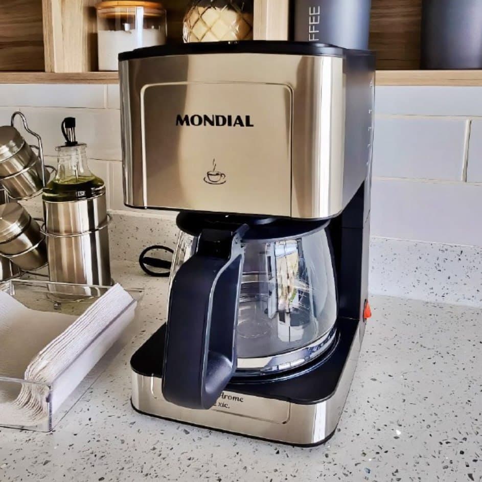 Cafeteira Elétrica Dolce Arome Mondial 220V 550W Preto/Inox C-43-20X-SI