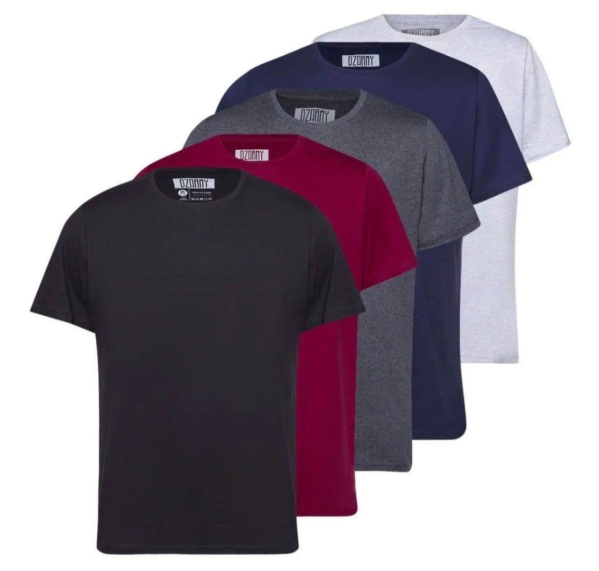 Kit 5 Camisetas Masculinas Lisa Básica 100% Algodão Premium Fit