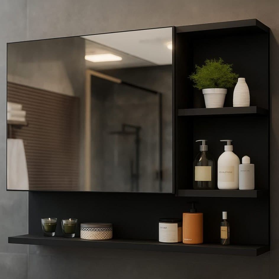 Espelheira Cleopatra - Armário para banheiro com espelho