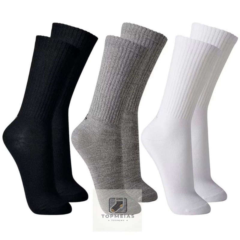 Meias Masculinas - Kit com 12 Pares