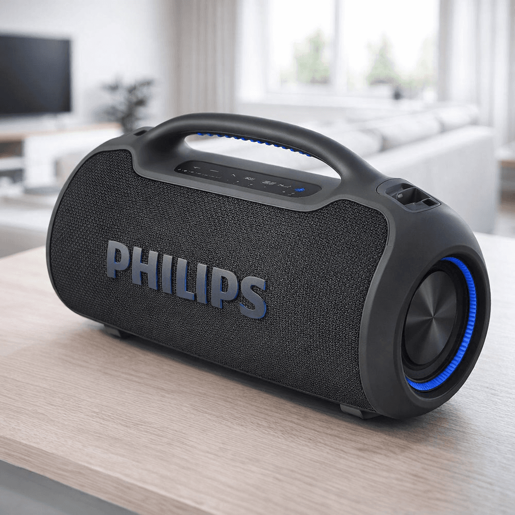 Caixa de Som Portátil Philips Boombeat TAX400B/78 200W Bluetooth Alça Removível Bivolt