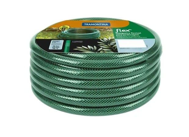 Mangueira Flex Verde em PVC 3 camadas 1/2 20m Tramontina