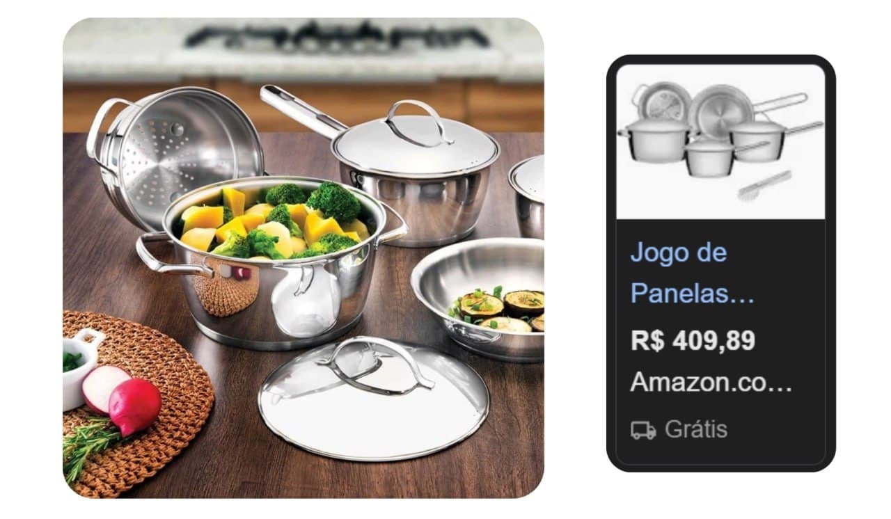 Jogo de Panelas de Aço Inox Indução Tramontina 5 Peças Allegra