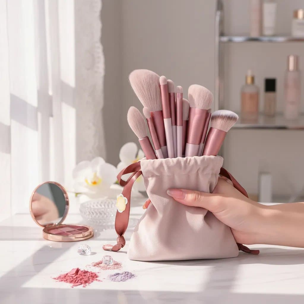 13 Pçs Pincéis de Maquiagem - Conjunto para Sombra, Cores Sortidas