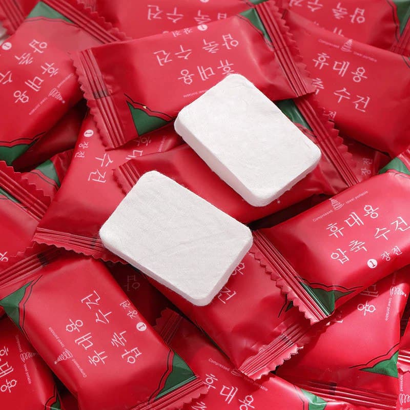 Kit 30 Toalhas Comprimidas de Algodão Puro – Portáteis e Descartáveis para Viagem e Camping