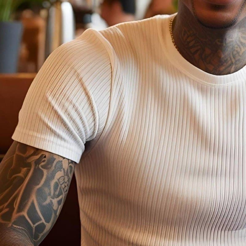 Kit com 2 Camisetas Americana Textura Canelada