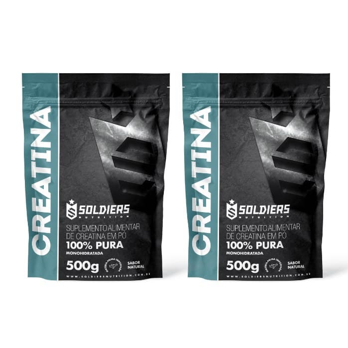 Kit 2 Creatinas Monohidratadas 500g - Soldiers Nutrition