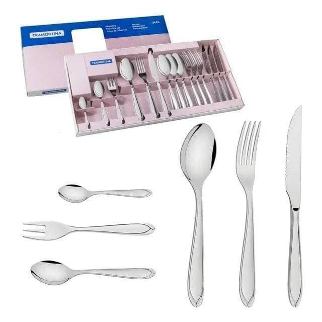 Tramontina Faqueiro Laguna Aço Inox 24 Peças