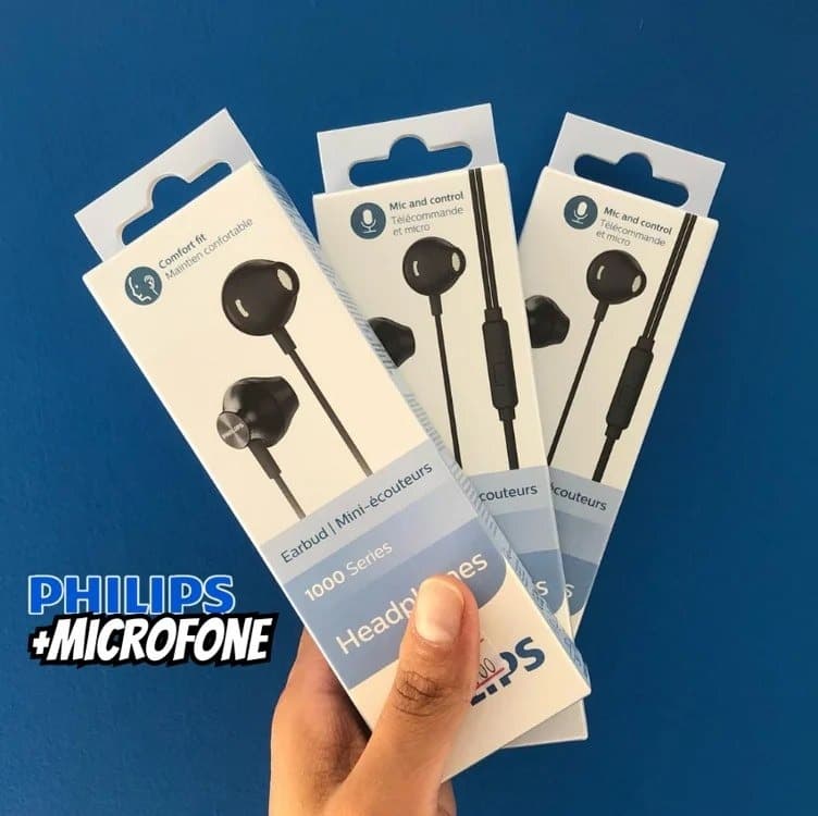 PHILIPS, Fone de Ouvido com Microfone, TAUE101WT/00, Com fio de 1,2 metros, intra-auricular, Branco