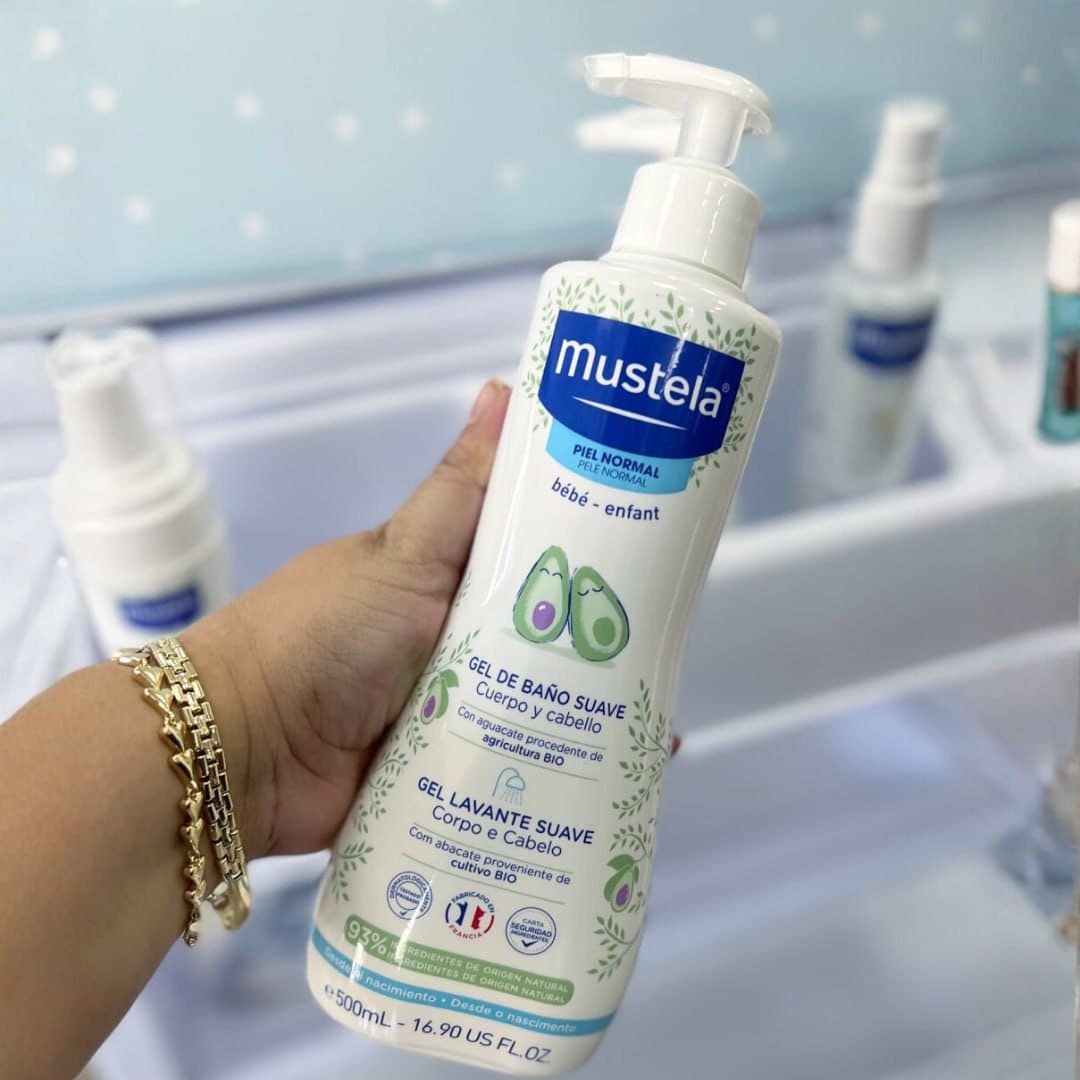 Mustela Gel Lavante Suave 500ml - Sabonete Líquido Corpo e Cabelo Infantil