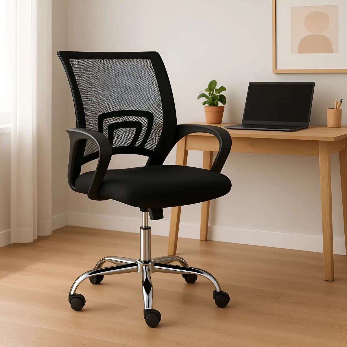 Cadeira Escritório Giratória Office Arco Estofado Mesh