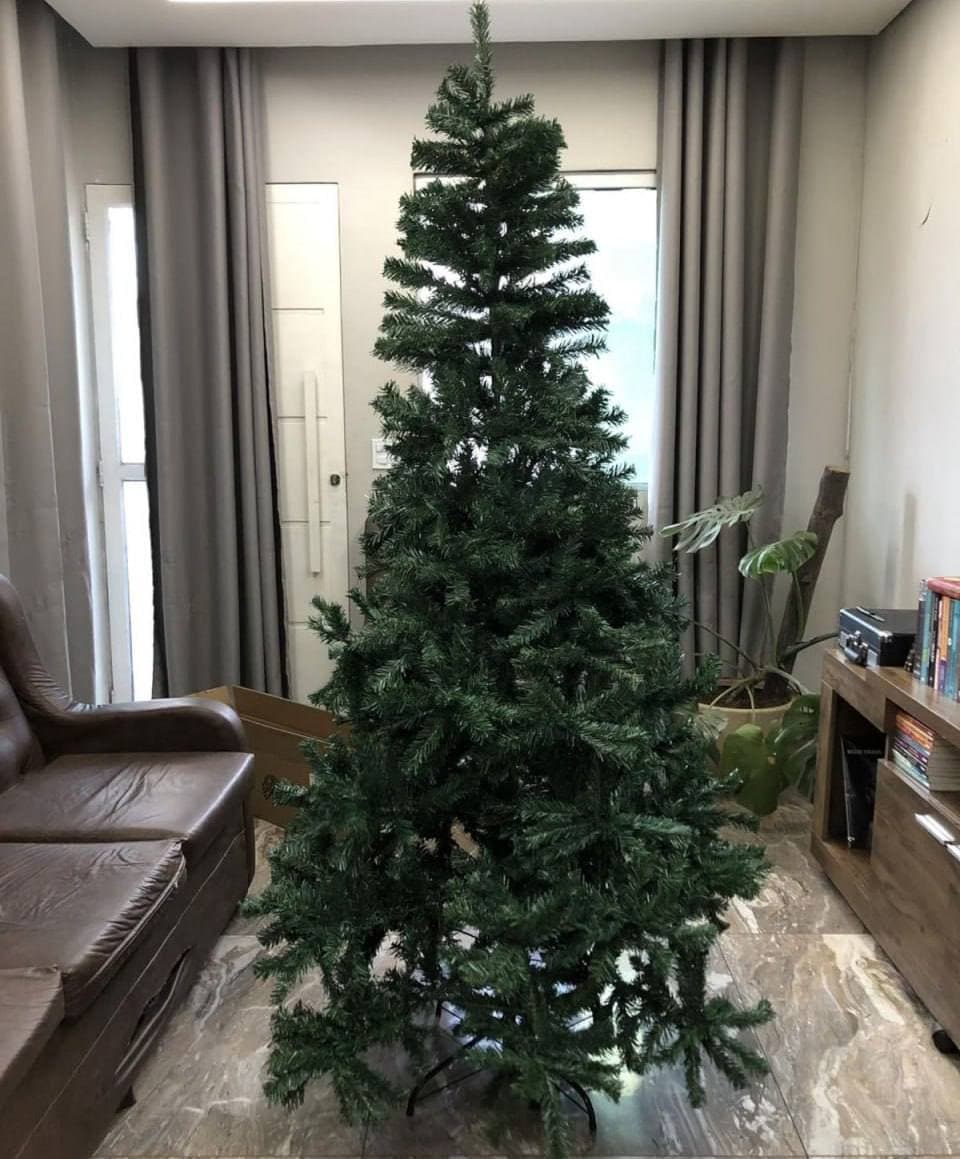 Árvore De Natal Pinheiro Canadense Luxo 1,80m 800 Galhos Tradicional Verde Imperial Premium Grande Cheia Luvinco