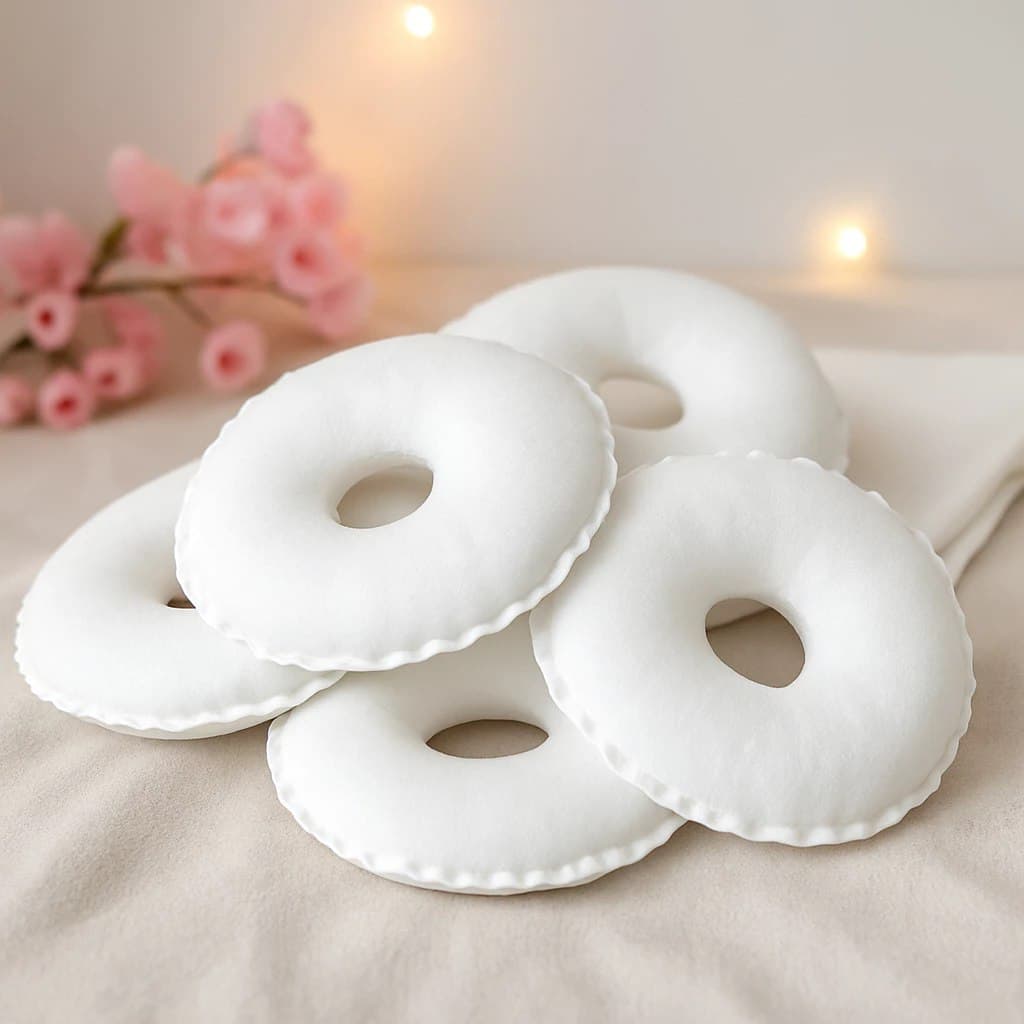 Kit Rosquinha de Amamentação Protetor 100% Algodão Macio Antialérgico