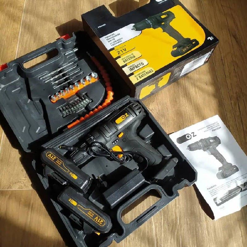 Furadeira Parafusadeira Sem Fio de 10mm 3/8 OZ PB6000K 2 Baterias com Acessórios