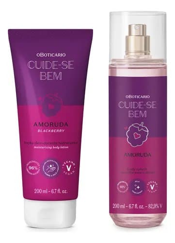 Combo Cuide-se Bem Amoruda - Body Splash 200ml + Loção Corporal 200ml