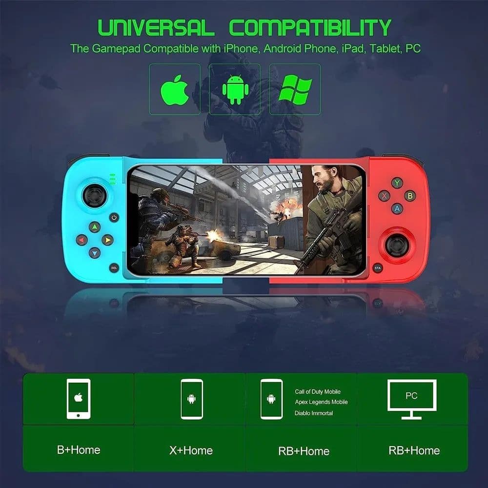Controle Gamepad Bluetooth 5.0 Celular Android iOS D3