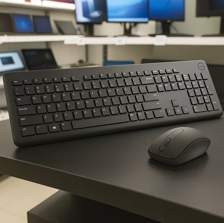 Dell - KM3322W, Teclado e Mouse sem fio, Preto