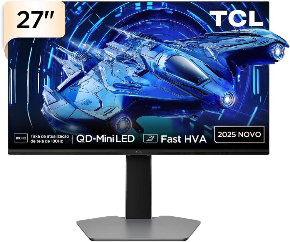 Monitor Gamer TCL 27" 27G64 QLED Mini LED QHD 180Hz