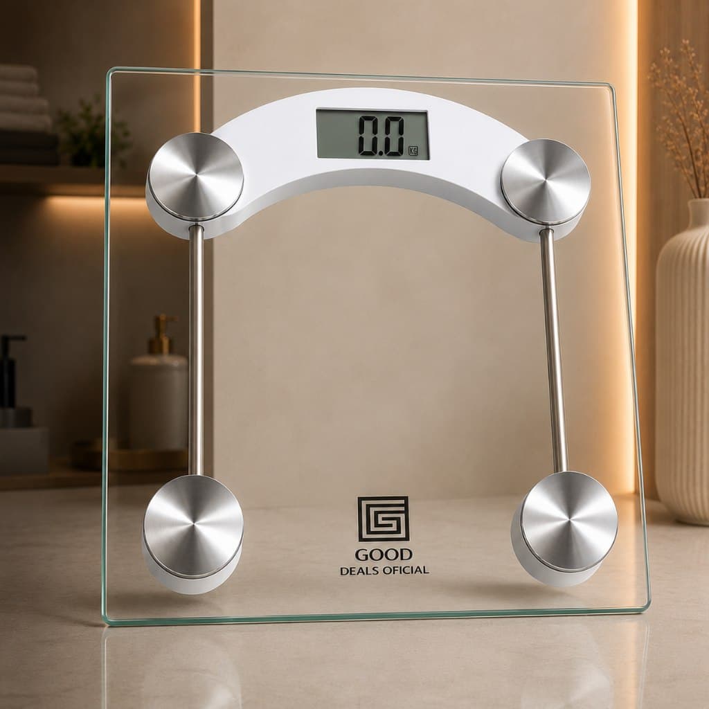 Balança Digital de Vidro até 180kg Portátil Corporal