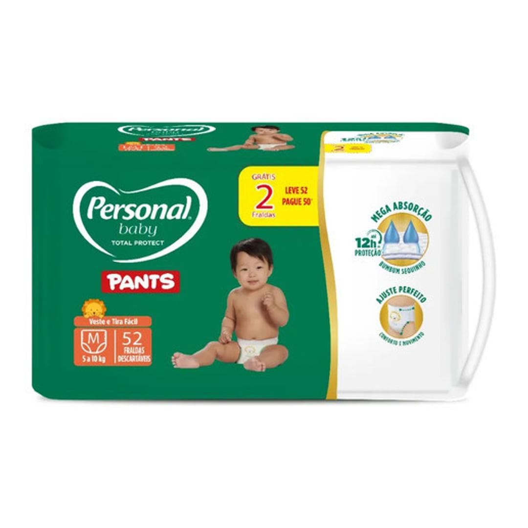 Fralda Personal Baby Pants Total Protect M 52 unidades